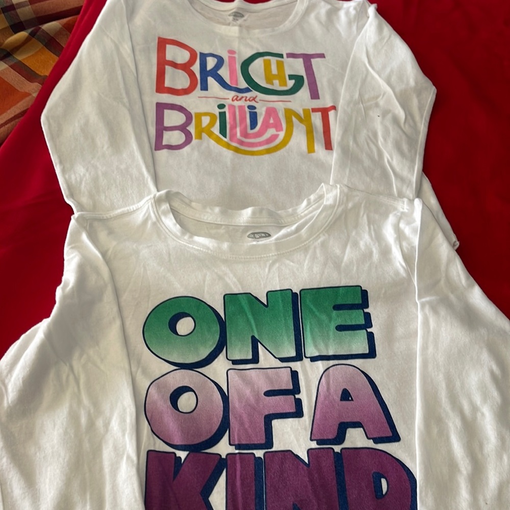 Girls long sleeve Old Navy cotton shirts. Size Medium 8